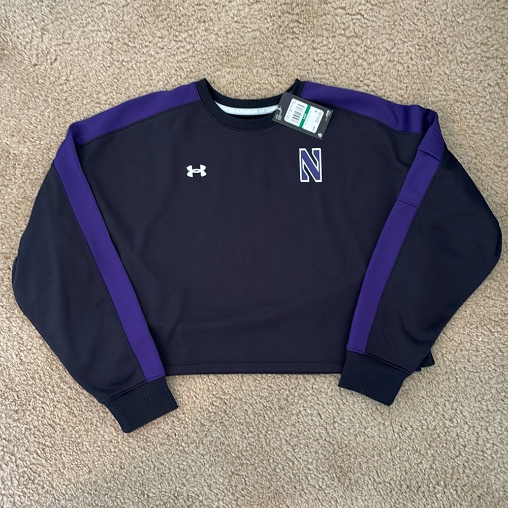 Tags on, never worn Under Armor Northwestern Cropped Fleece Sweatshirt